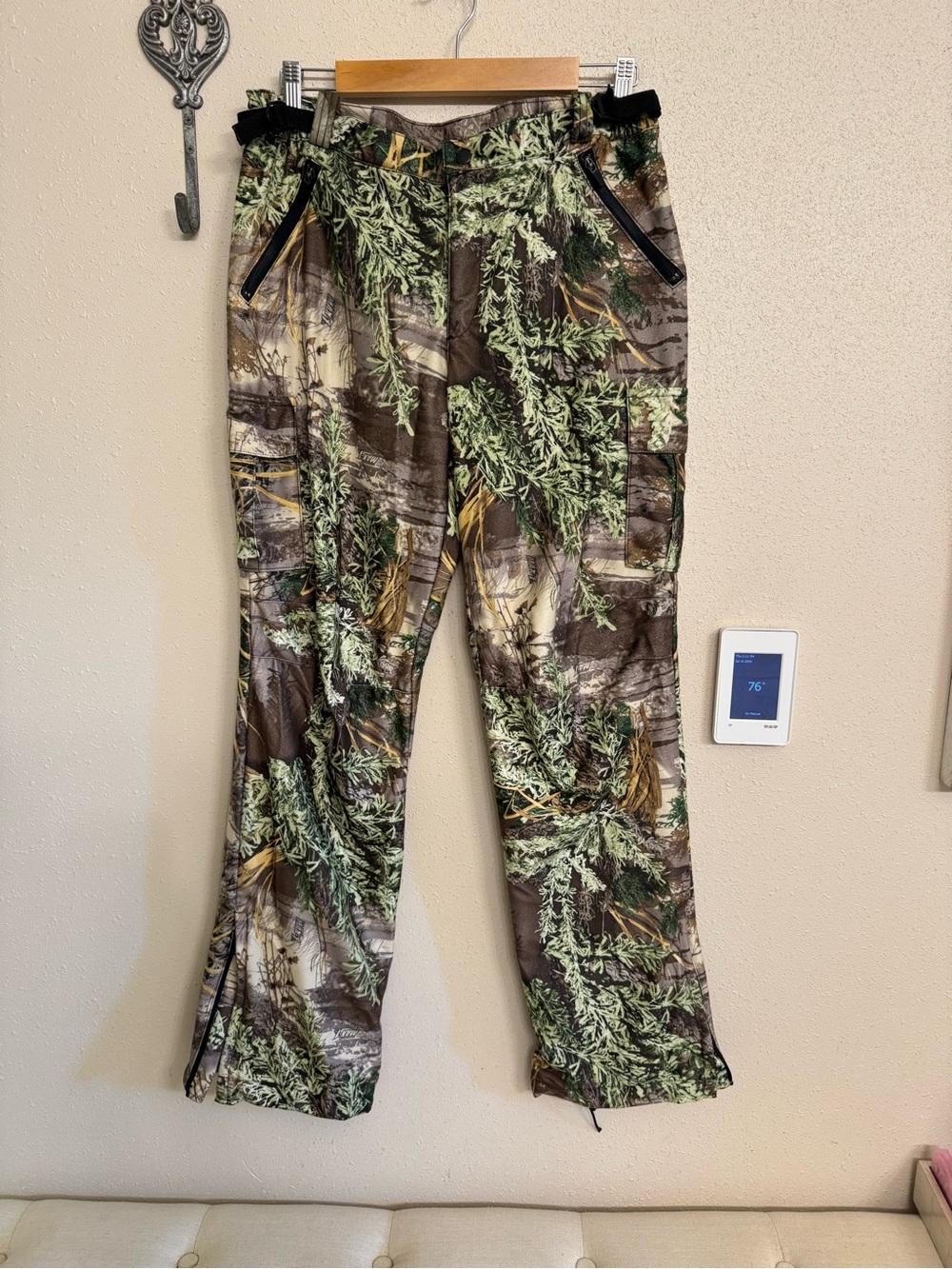Prois Camo Hunting Cargo Pants in Green & Brown L